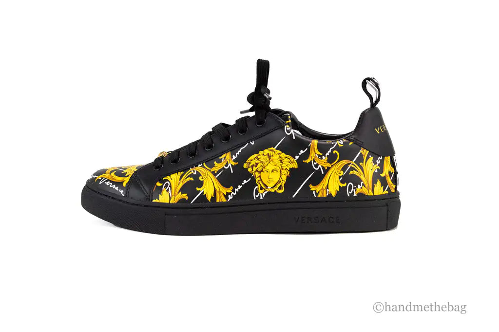 Versace Low Top Leather Vitello St. Barocco Sneakers