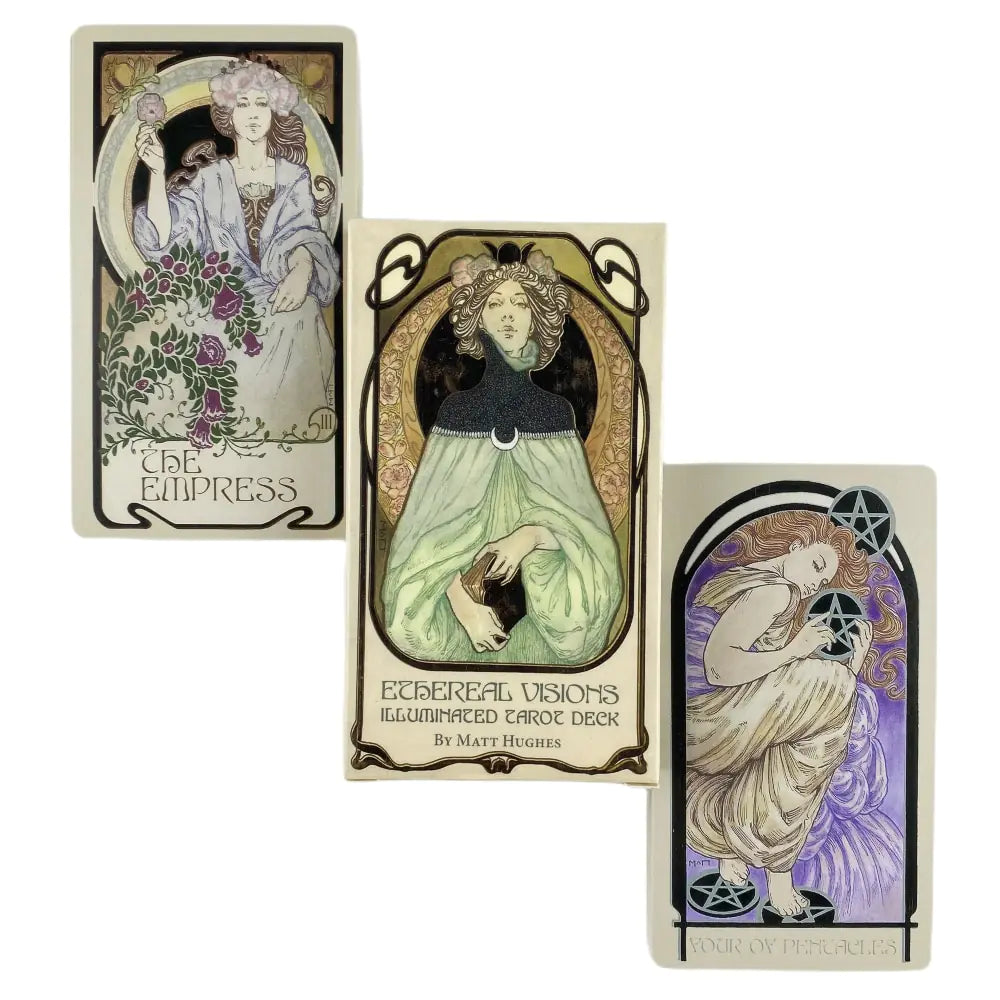 Ethereal Visions Illuminated Tarot Cards Deck Board Table Games For Party in Factory Price