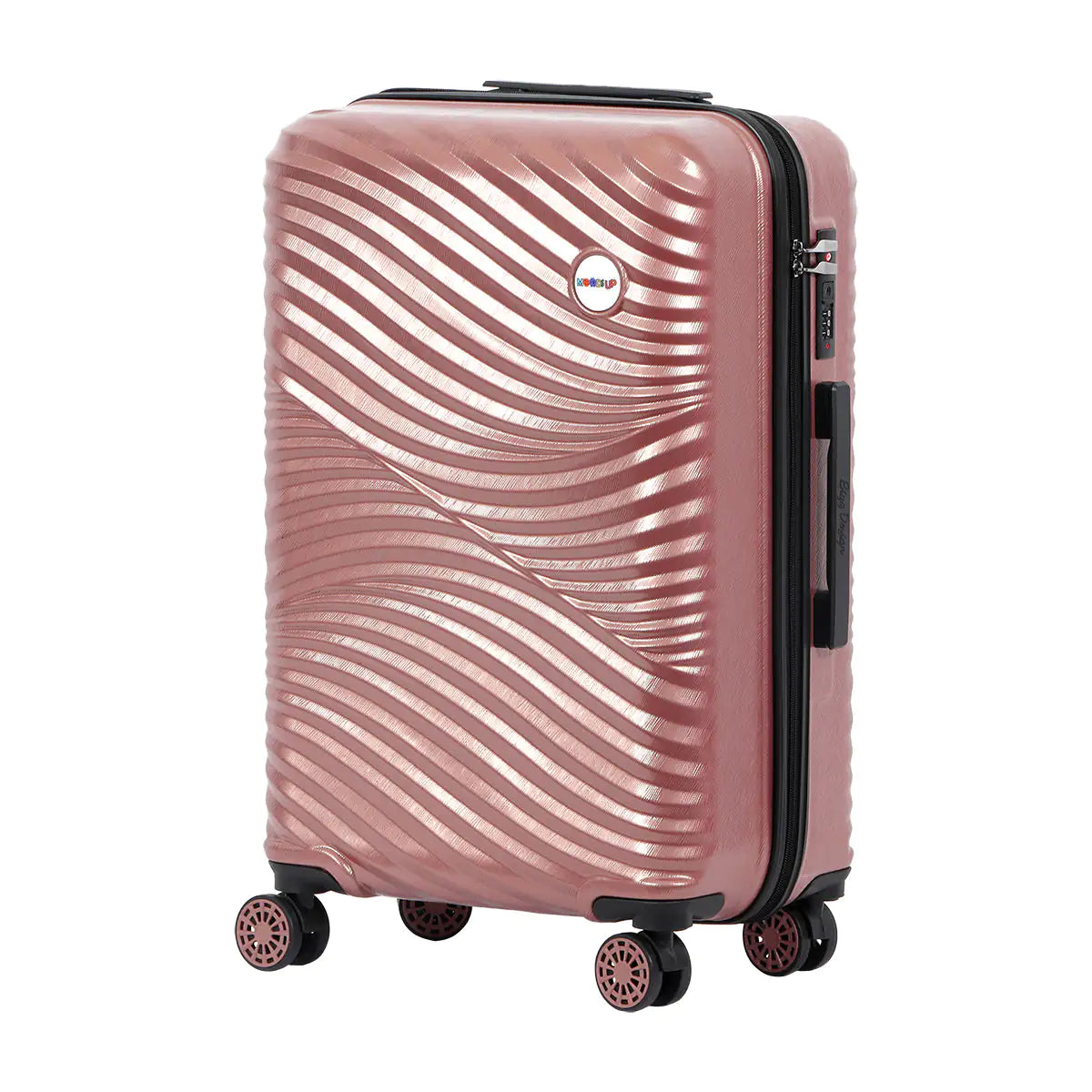 Biggdesign Moods Up Medium Suitcase with Wheels, Rosegold, 24 Inch