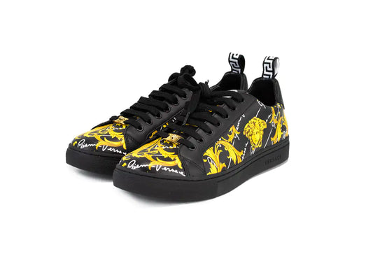 Versace Low Top Leather Vitello St. Barocco Sneakers