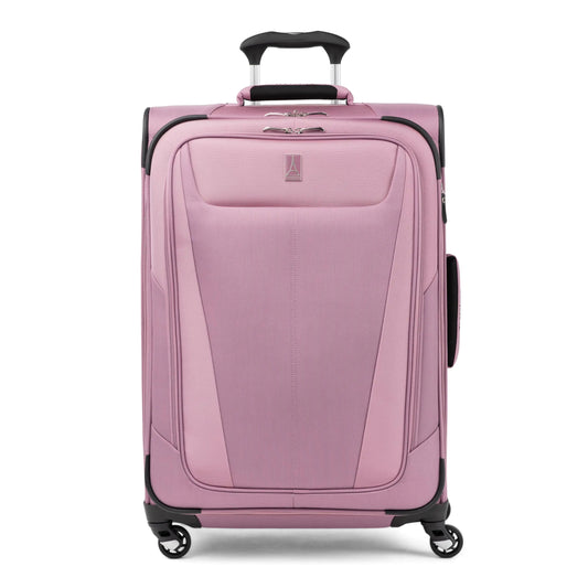 Travelpro Maxlite 5 Softside Expandable Checked Luggage with 4 Spinner Wheels, Lightweight Suitcase, Men and Women, Orchid Pink Purple, Checked Medium 25-Inch Checked-Medium 25-Inch