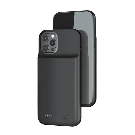 Portable black power battery charging case for iphone