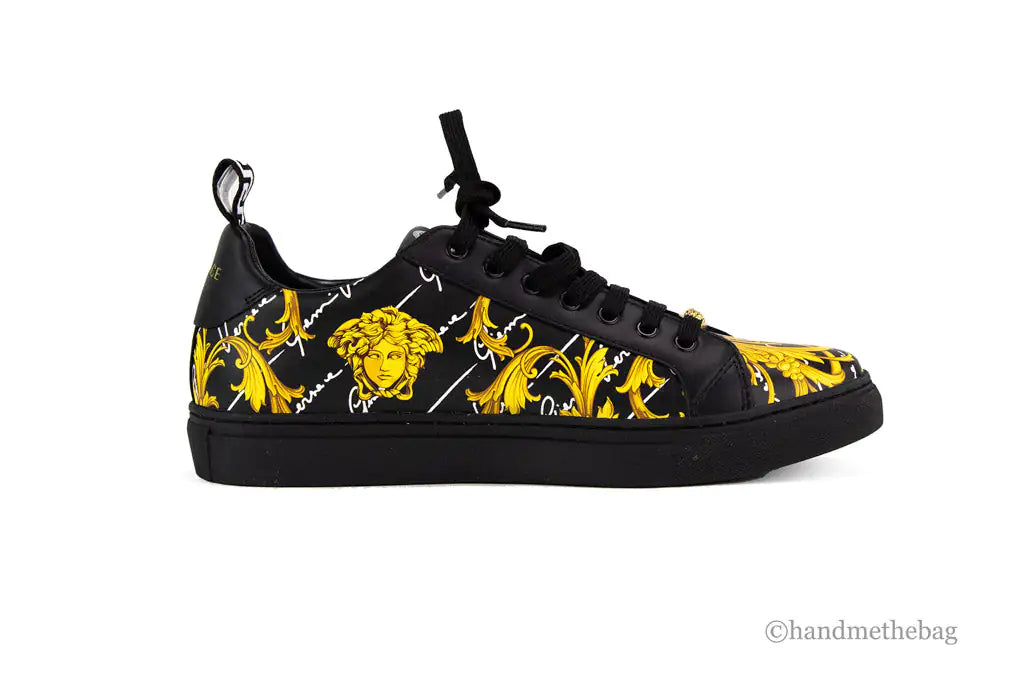 Versace Low Top Leather Vitello St. Barocco Sneakers