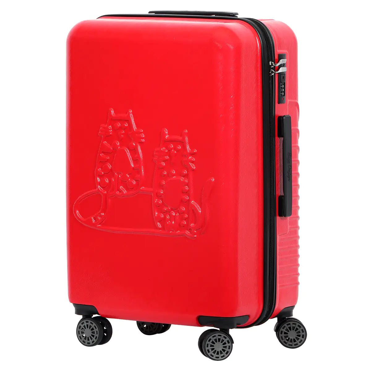 Biggdesign Cats Suitcase Luggage, Red, Large